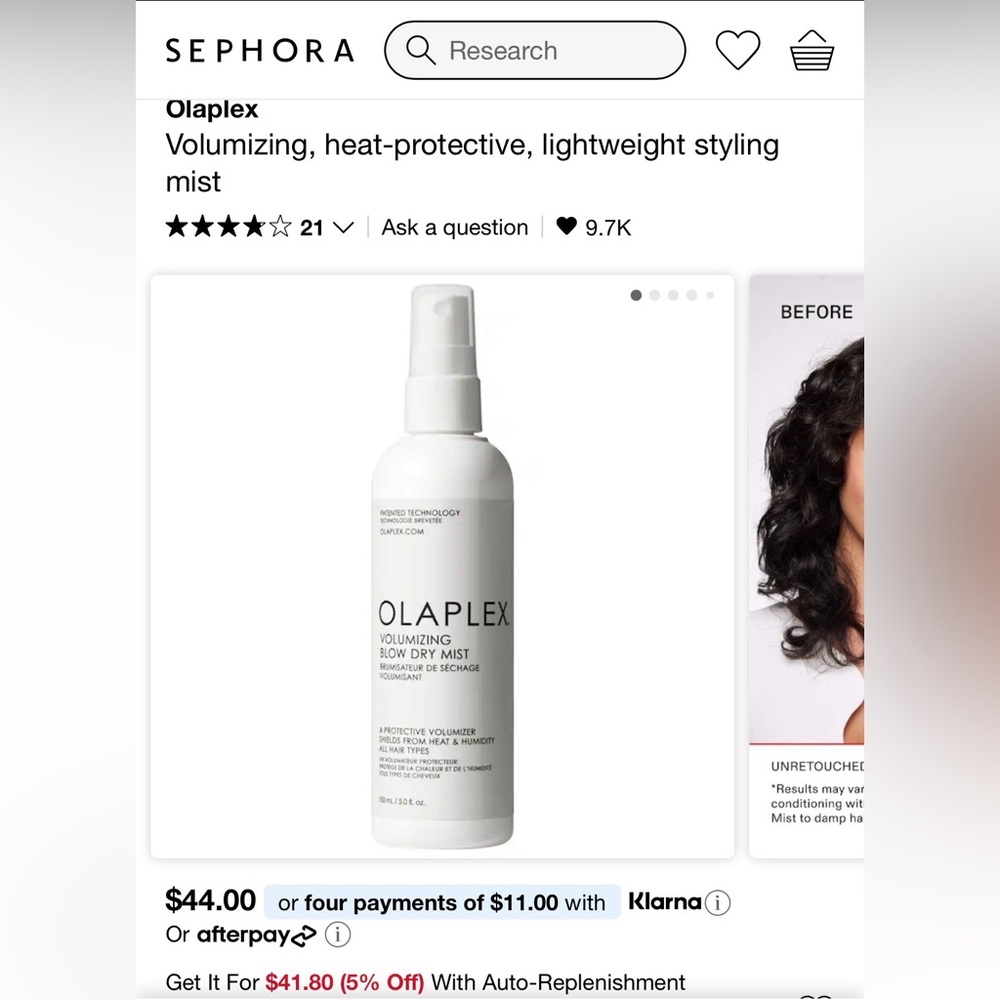 OLAPLEX Volumizing Blow Dry Mist